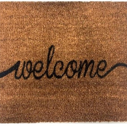 Cocos deurmat met 'welcome' tekst voor binnen