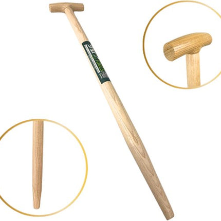 Spade steel 76 cm van gewaxt essenhout met T-greep – Synx Tools
