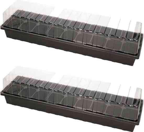 Boîte à graines pour rebord de fenêtre Synx Tools 2 pièces - bac à graines Multi-Pack - Bac de culture - Boîte à graines/Plateau à graines/Plateau de culture