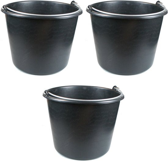 bouwemmer 20L 3 stuks | huishoudemmer - 20 liter - emmers