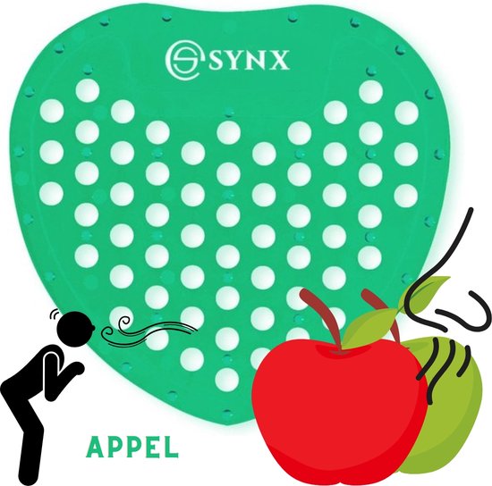 Synx Urinalmatte Apfelduft – 10 Stück – Grün – Anti-Spritz-WC-Matte