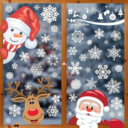 Schneespray mit weihnachtlichem Fensterschablonen-Set – Schneespray – Schneedekoration (8 Stück, 150 ml)