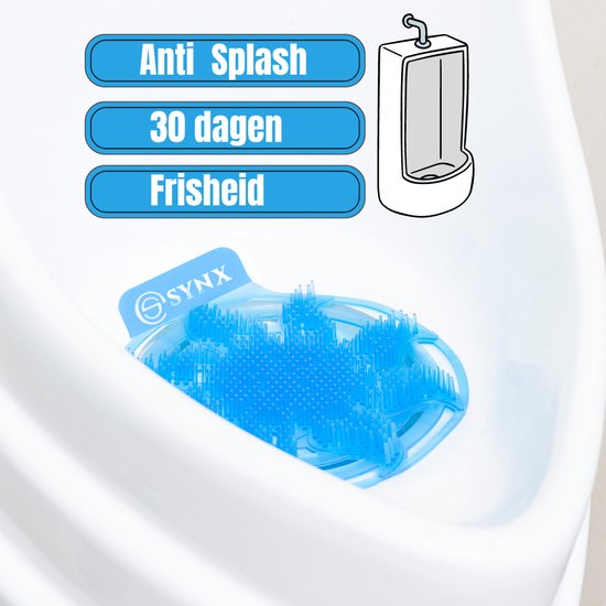 Synx Powerscreen Urinoir Matje - Geurvrij - Anti-Spat - Blauw
