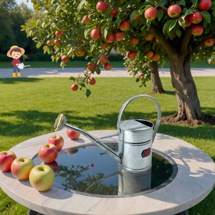 Zinken gieter 2 liter in zilver voor planten verzorgen – Synx Store