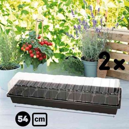 Synx Tools Zaaikas voor vensterbank 2 stuks - zaaitray Multi-Pack - Kweekbak - Zaaikas/ Zaaitray/Kweektray