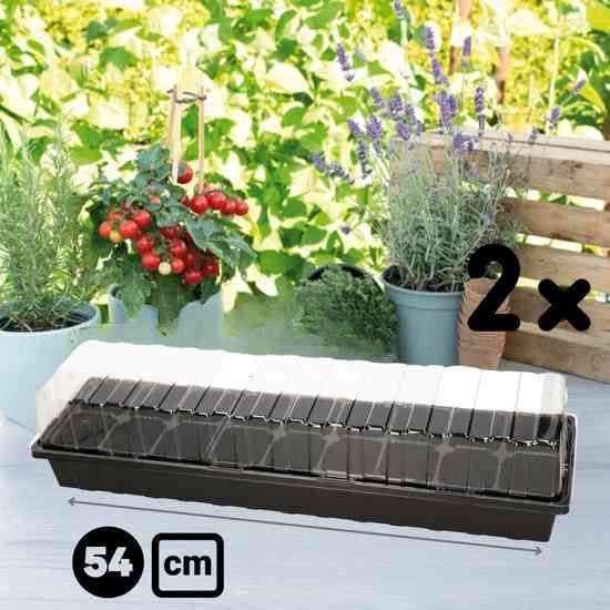 Boîte à graines pour rebord de fenêtre Synx Tools 2 pièces - bac à graines Multi-Pack - Bac de culture - Boîte à graines/Plateau à graines/Plateau de culture