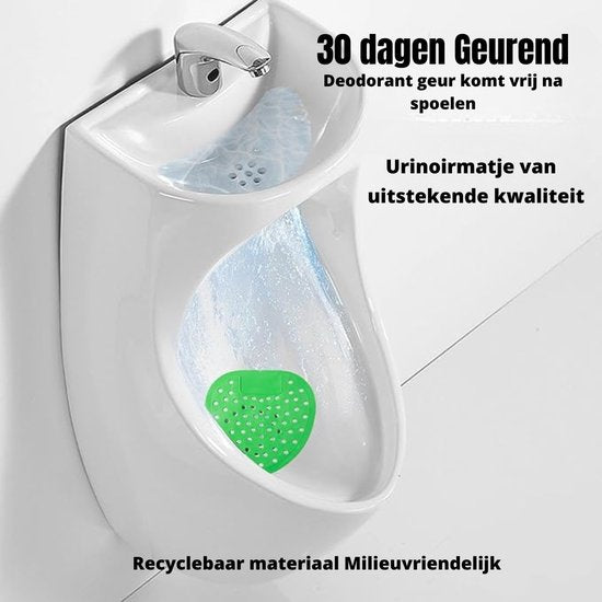 Synx Urinalmatte 1 Stück - Apfelduft - Grün - Frisch - Spritzschutz