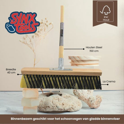 Binnenbezem 40cm La Crema