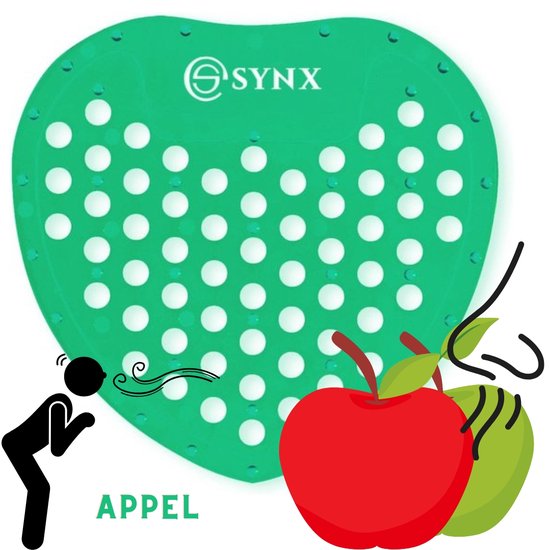 Synx Urinalmatte 1 Stück - Apfelduft - Grün - Frisch - Spritzschutz