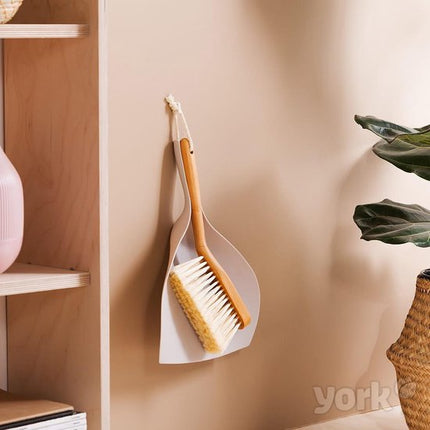 Stoffer en blik Bamboe Handveger en veger Stofblik set York ECO