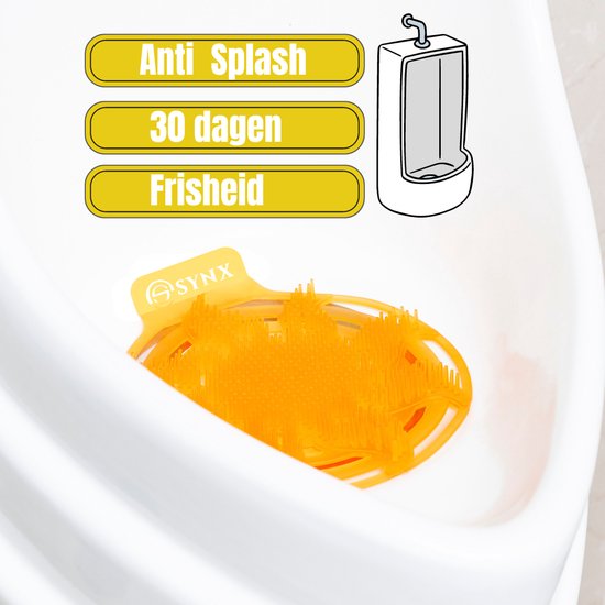 Synx Powerscreen Urinoir Matje - Citrusgeur - Anti-Spat - Geel