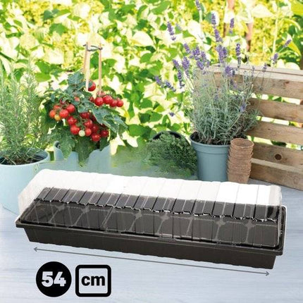 Synx Tools Aussaatschale für Fensterbank, Gemüsegarten, Schwarz