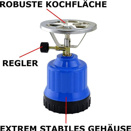 TronicXL gaskooktoestel met robuuste kookplaat en regelaar