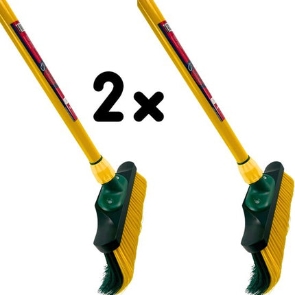 Klauwbezem 2 stuks - 28cm of 35cm - Straatbezem - Bezems - Telescopische steel 70 - 140cm