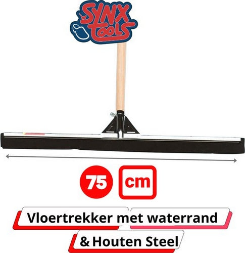 Synx Tools 75cm Vloertrekker + Steel 150cm - Zwart