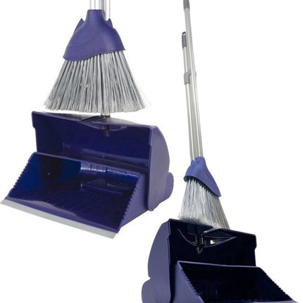 Synx Tools Coco bezem 90cm en Stoffer en Blik met lange steel 95 cm