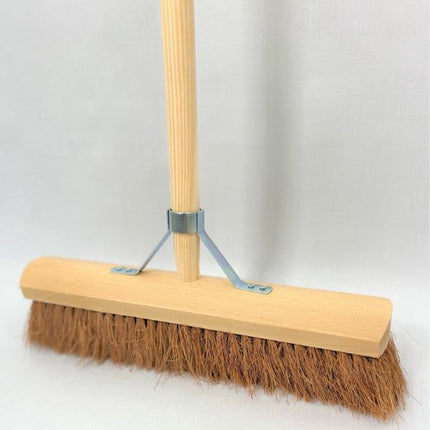 Synx Tools bezem Coco BinnenBezem 40 cm - Zachte bezems - Bezems - Bezem - Zaalveger - kokos - Bezemsteel - Besem Veger - met houten steel 150cm