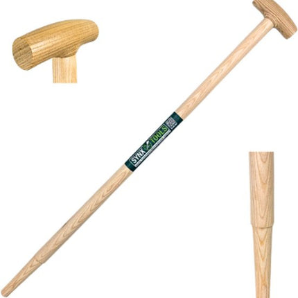 spade steel 100 cm – houten spadesteel met T-greep voor spade