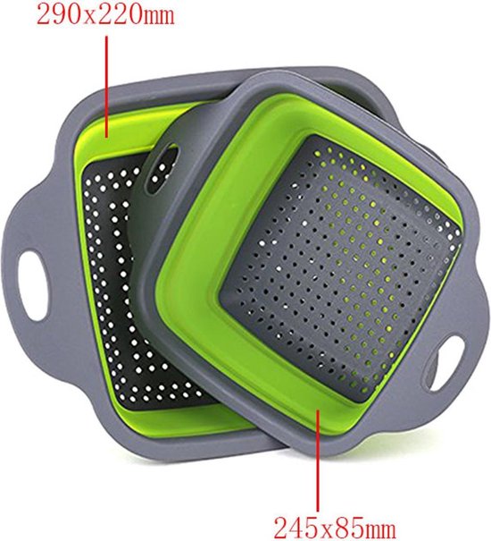 Passoire pliable - lot de 2 passoires en silicone - Cuisine de camping - Gain de place