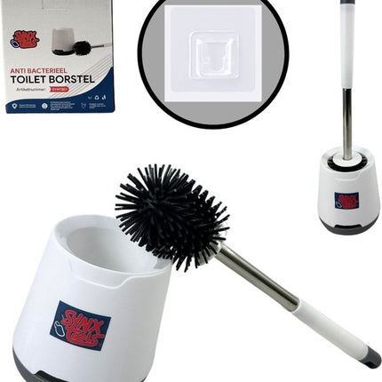 Synx Tools antibacteriële toiletborstel wit met houder