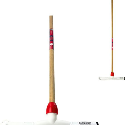 Vloertrekker 45cm kunststof met houten steel 120cm