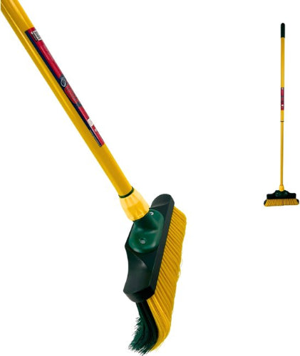 Synx Tools Klauwbezem met telescopische steel – kunstgras bezem voor buitengebruik
