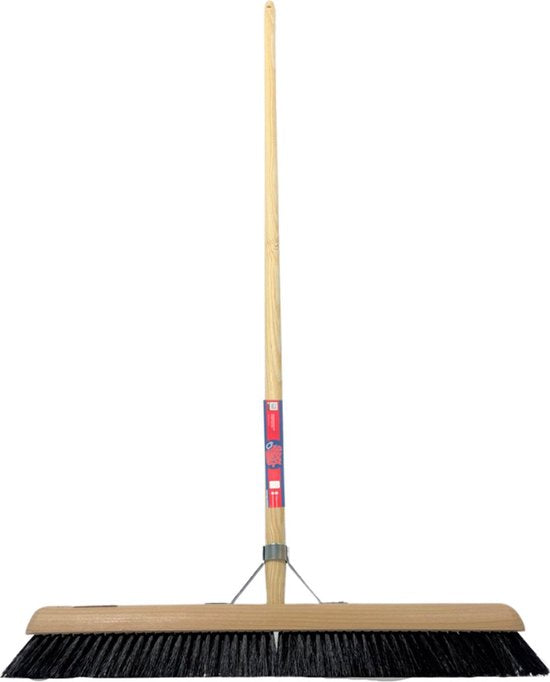 Synx Tools bezem Binnenbezem 60 cm en Stoffer en blik met lange steel 97 cm
