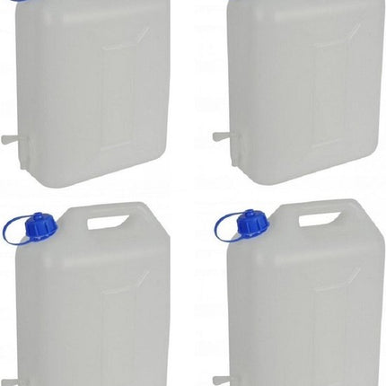 Jerrican pour eau - 1x - 2x - 3x - 10 litres - Plastique - avec robinet et bouchon - Camping