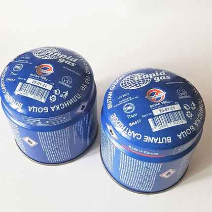 Camping gasvulling priktank 2 stuks / Gaspatroon / Gasbus butaangas Basic 190g - Prikcart