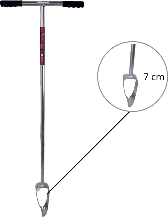 Grondboor 7 cm diameter, verzinkt, palenboor voor tuin