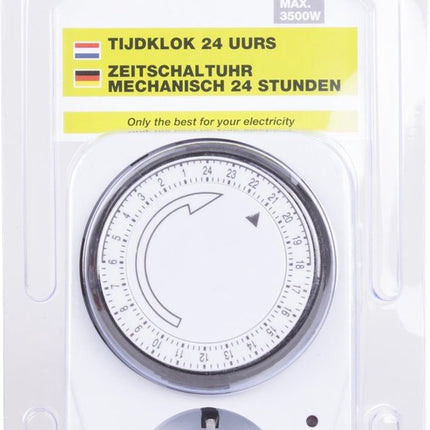Benson Stopcontact met Randaarde - Analoge Schakelklok - Timer - 24 Uurs