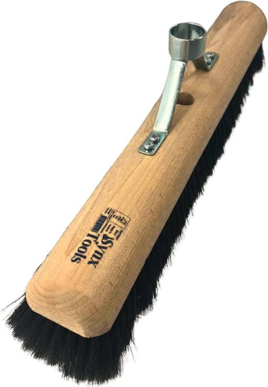 Synx Tools Balai de chambre 60cm avec support manche - Crin de cheval - Balai souple - Sans manche - Balai intérieur