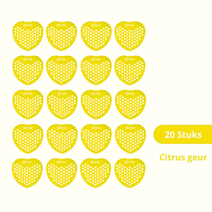 Synx Tools Urinoirmatten met Citrusgeur - 30 dagen – voordeelverpakking - 20 stuks