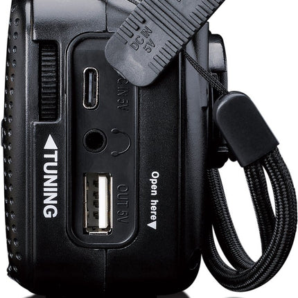 Lenco Noodradio - Draagbare opwindbare Radio - Radio op batterijen - Powerbank - Zaklamp - Noodpakket - MCR-113BK - Zwart