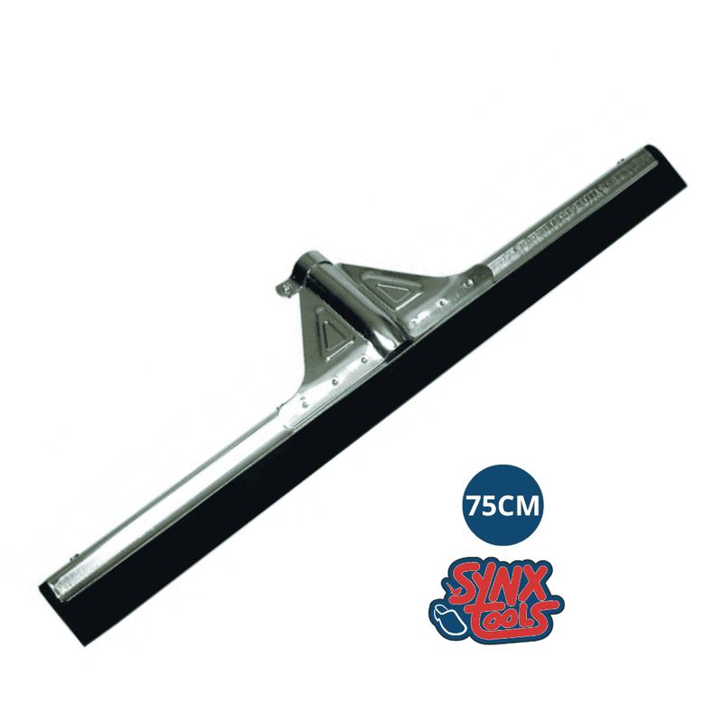 Synx Tools Vloertrekker 75 cm zwart synthetisch rubber - Trekkers/moppen - Dweilen - Schoonmaakartikelen - Vloerreiniger - Zonder Steel