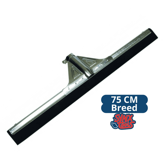 Synx Tools Vloertrekker 75 cm zwart synthetisch rubber - Trekkers/moppen - Dweilen - Schoonmaakartikelen - Vloerreiniger - Zonder Steel