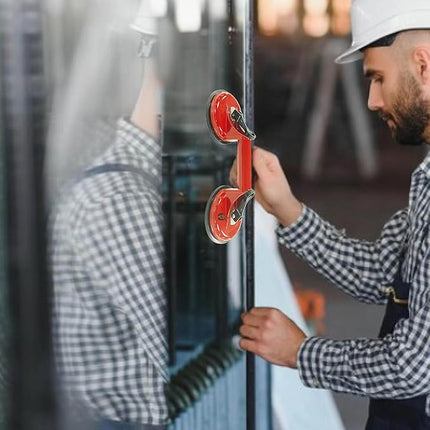 Spear & Jackson ASCD118 Dubbele Zuignap – Hoogwaardig Hefgereedschap voor Glas, Graniet, Tegel, Metaal, Houten Panelen – 110 kg Hefvermogen