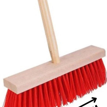 Synx Set 2x Buitenbezem Rood - Tuinartikelen - Veger - 120cm Steel