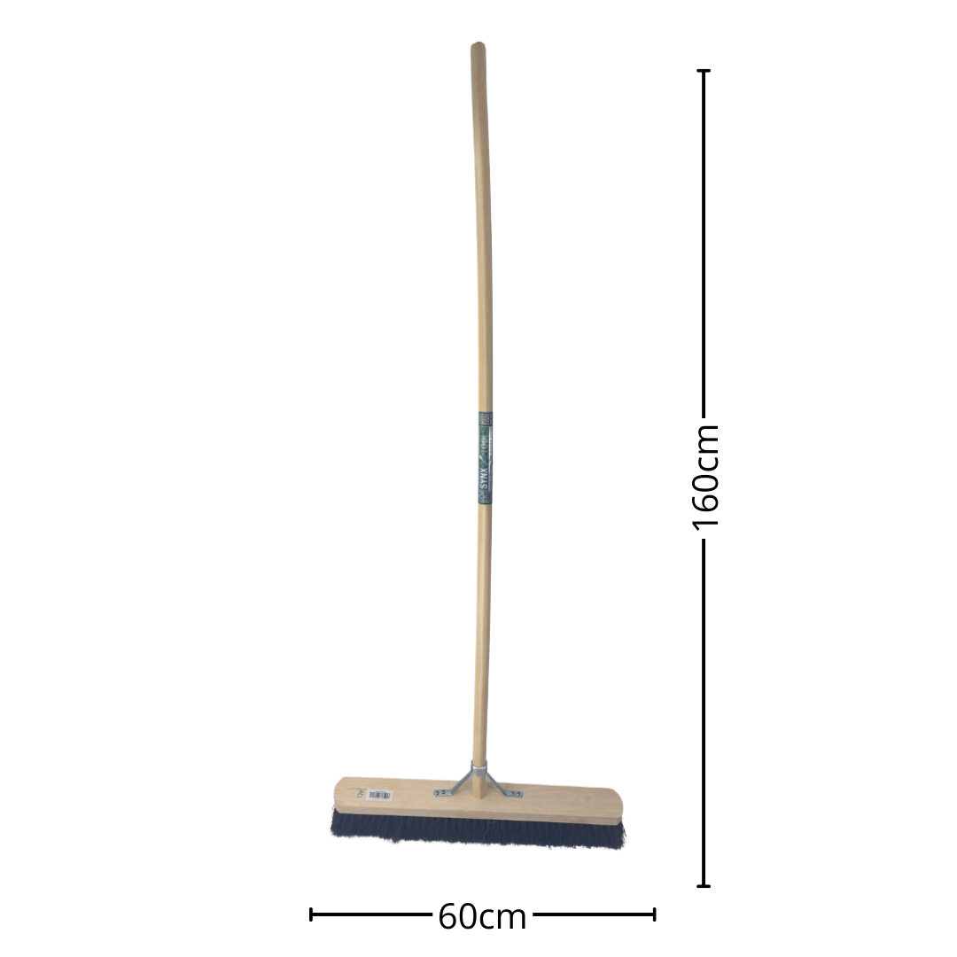 Synx Tools Citybesen 60 cm - Straßenbesen - Hartbesen - Inkl. Besenstiel 150 cm