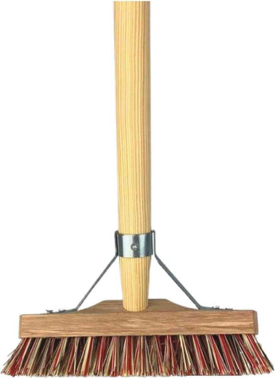 Synx Tools Union Luiwagen mix Nylon extra hard 22cm - Tegel Bezem Schrobber- Bezemsteel - Schoonmaakbezem - Schrobborstels - Bezems Met Steel 150 cm