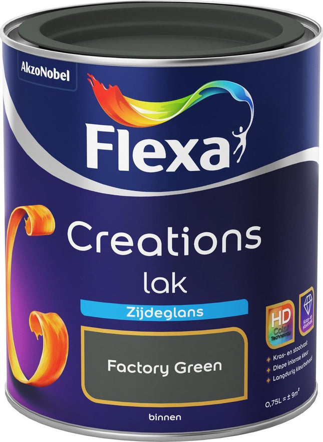Flexa - Créations - Laque - Brillant Soie - Vert Usine - 750 ml