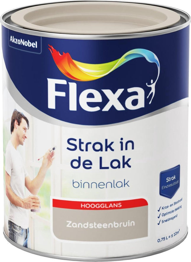 Flexa Tight in the Lacquer - À base d'eau - Brillant - brun grès - 0,75 litre