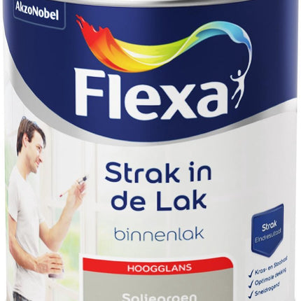 Flexa - Strak in de Lak - Watergedragen - Hoogglans - saliegroen - 0,75 liter