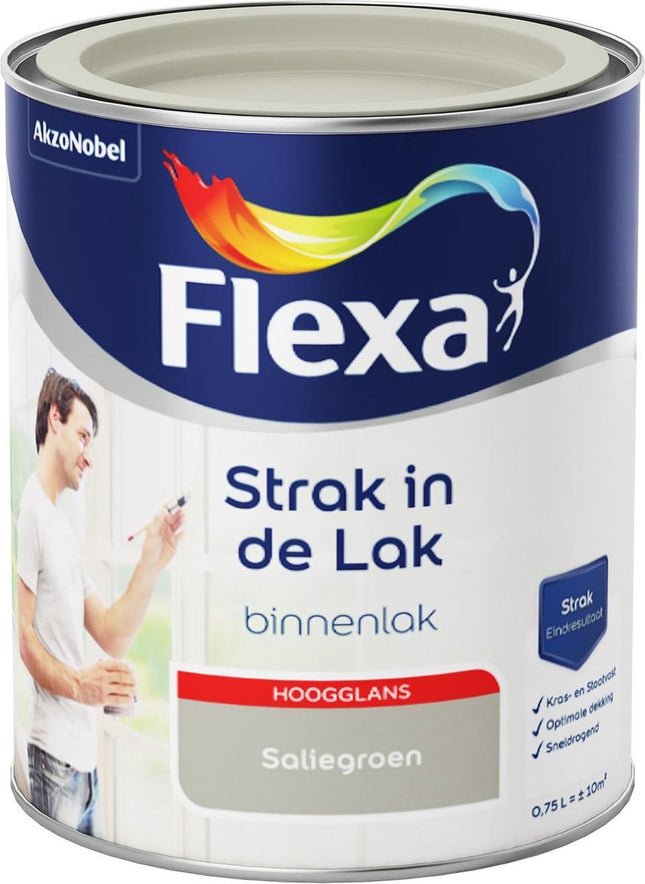 Flexa - Adhérent à la peinture - A base d'eau - Haute brillance - vert sauge - 0,75 litre