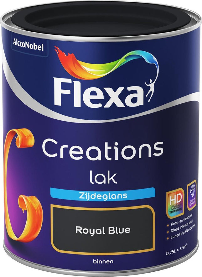 Flexa - Créations - Laque - Brillant Soie - Bleu Royal - 750 ml