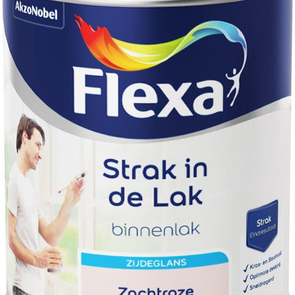 Flexa Strak in de Lak Watergedragen - Zijdeglans - Zachtroze - 750 ml
