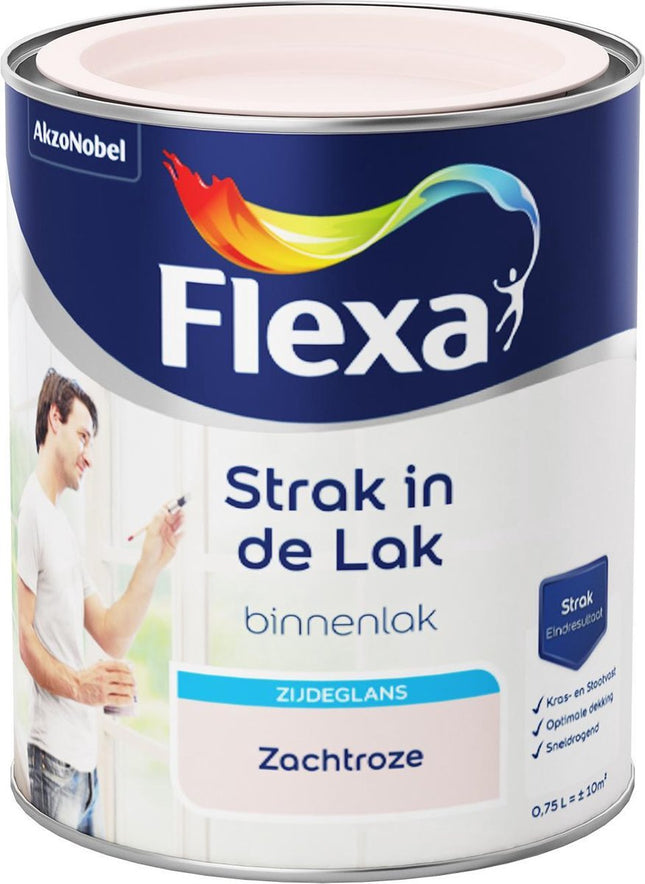 Flexa Tight in the Paint à base d'eau - Brillant Soyeux - Rose Tendre - 750 ml