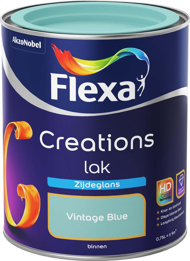 Flexa - Créations - Laque - Brillant Soie - Bleu Vintage - 750 ml
