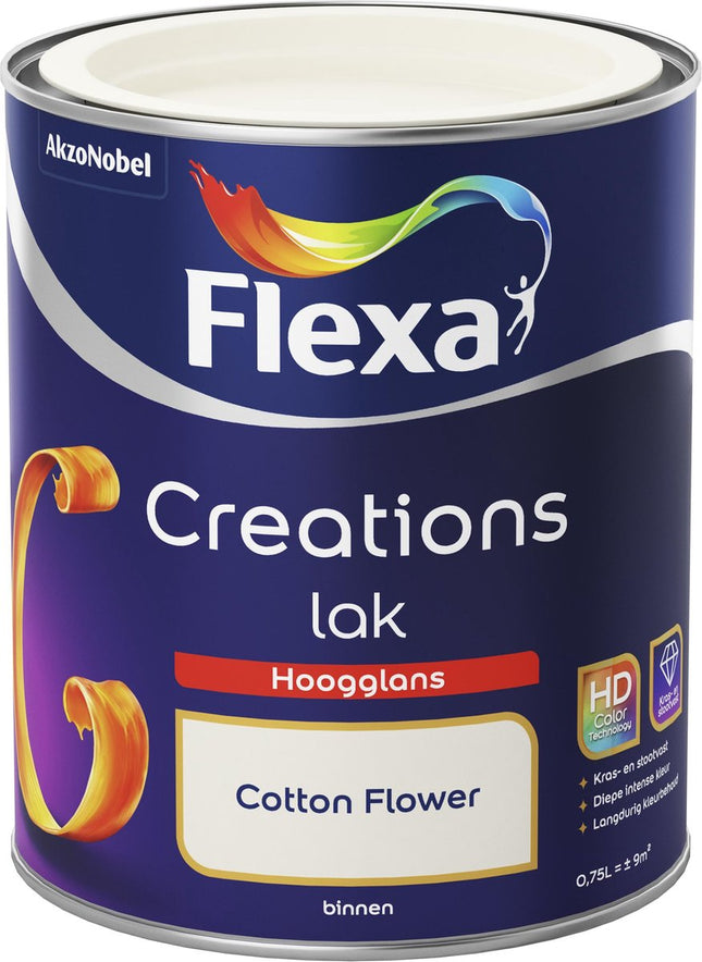 Flexa - Créations - Laque - Haute Brillance - Fleur de Coton - 750 ml