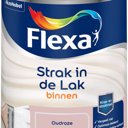 Flexa Strak in de Lak Watergedragen - Zijdeglans - Oud Roze - 750 ml